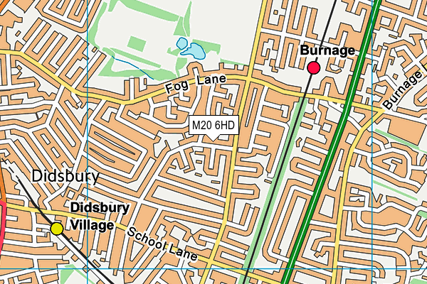 M20 6HD map - OS VectorMap District (Ordnance Survey)