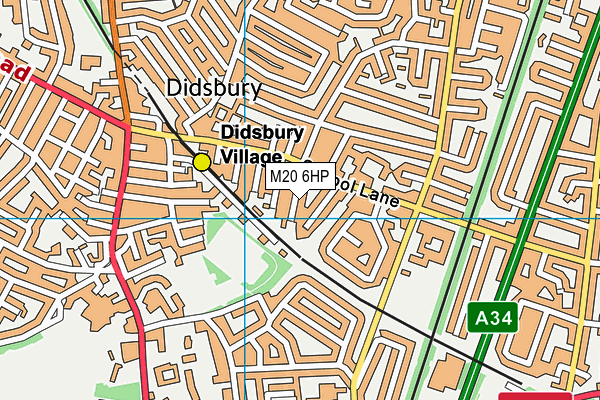 M20 6HP map - OS VectorMap District (Ordnance Survey)