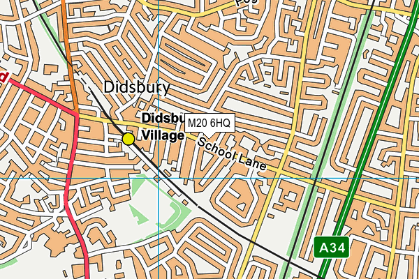 M20 6HQ map - OS VectorMap District (Ordnance Survey)