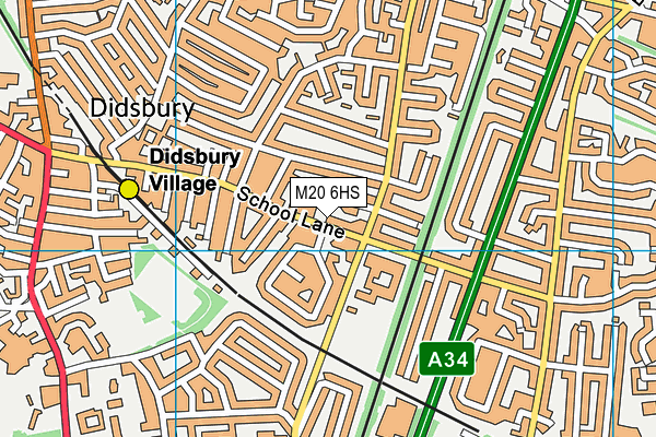 St Catherine's RC Primary School map (M20 6HS) - OS VectorMap District (Ordnance Survey)