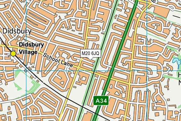 M20 6JQ map - OS VectorMap District (Ordnance Survey)