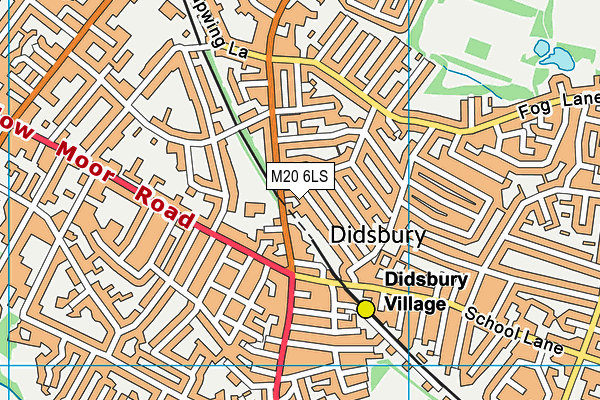 M20 6LS map - OS VectorMap District (Ordnance Survey)