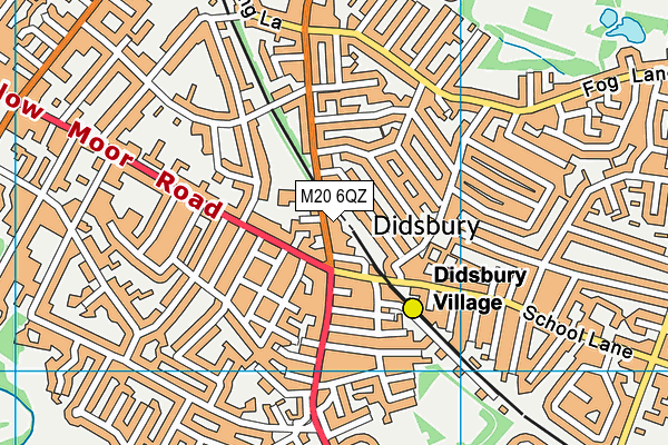 M20 6QZ map - OS VectorMap District (Ordnance Survey)