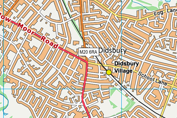 M20 6RA map - OS VectorMap District (Ordnance Survey)