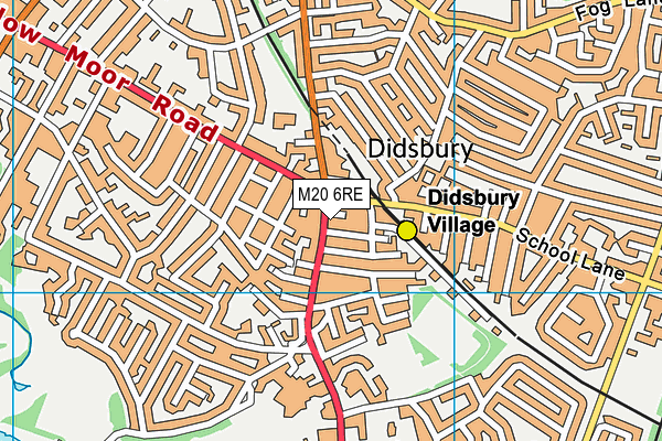 M20 6RE map - OS VectorMap District (Ordnance Survey)