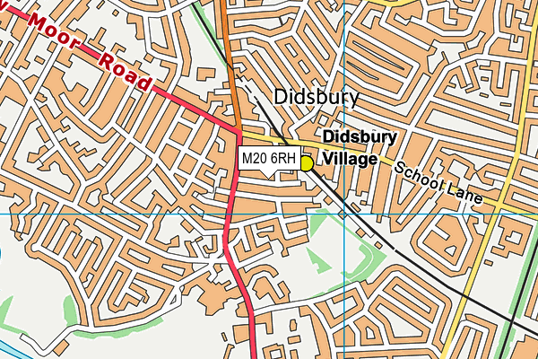 M20 6RH map - OS VectorMap District (Ordnance Survey)