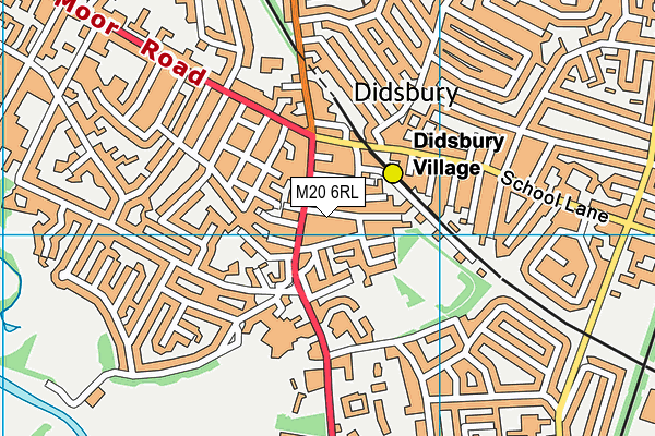 Didsbury CofE Primary School map (M20 6RL) - OS VectorMap District (Ordnance Survey)