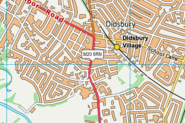 M20 6RN map - OS VectorMap District (Ordnance Survey)