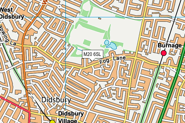 M20 6SL map - OS VectorMap District (Ordnance Survey)