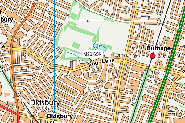 M20 6SN map - OS VectorMap District (Ordnance Survey)