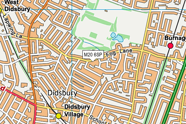 M20 6SP map - OS VectorMap District (Ordnance Survey)