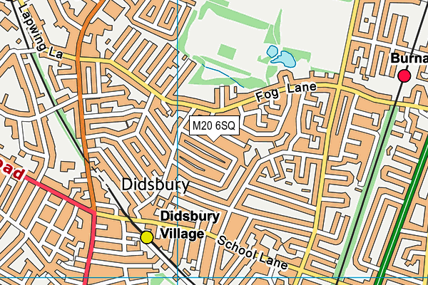 M20 6SQ map - OS VectorMap District (Ordnance Survey)