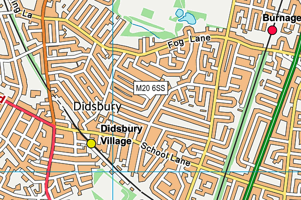 M20 6SS map - OS VectorMap District (Ordnance Survey)