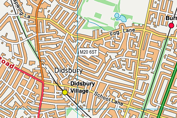 M20 6ST map - OS VectorMap District (Ordnance Survey)