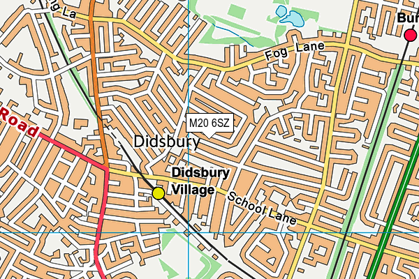 M20 6SZ map - OS VectorMap District (Ordnance Survey)