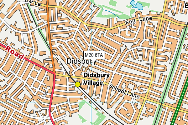 M20 6TA map - OS VectorMap District (Ordnance Survey)