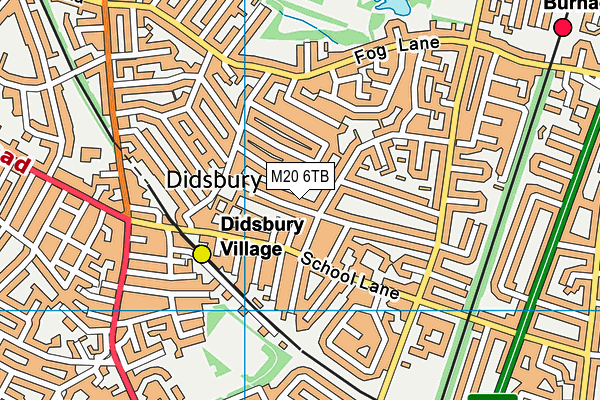 M20 6TB map - OS VectorMap District (Ordnance Survey)