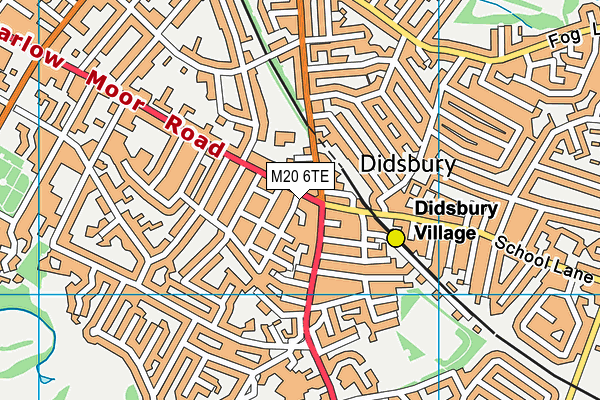 M20 6TE map - OS VectorMap District (Ordnance Survey)