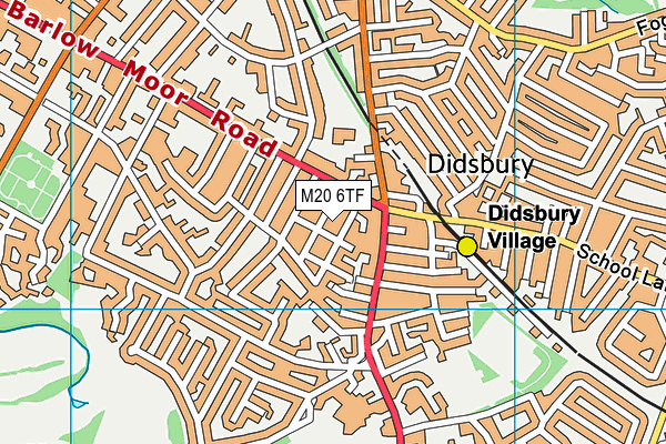 M20 6TF map - OS VectorMap District (Ordnance Survey)