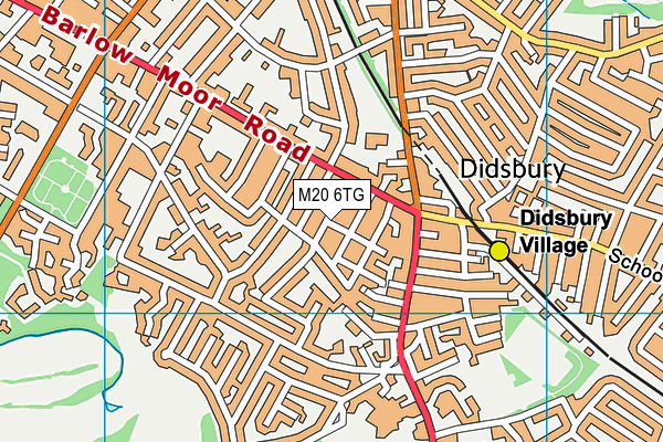 M20 6TG map - OS VectorMap District (Ordnance Survey)