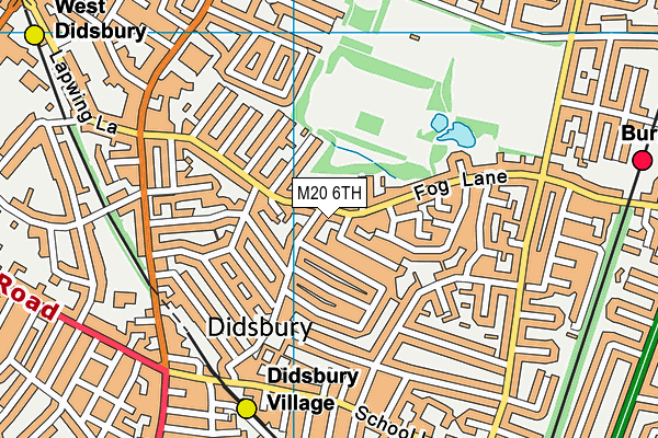 M20 6TH map - OS VectorMap District (Ordnance Survey)