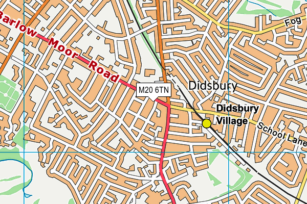 M20 6TN map - OS VectorMap District (Ordnance Survey)