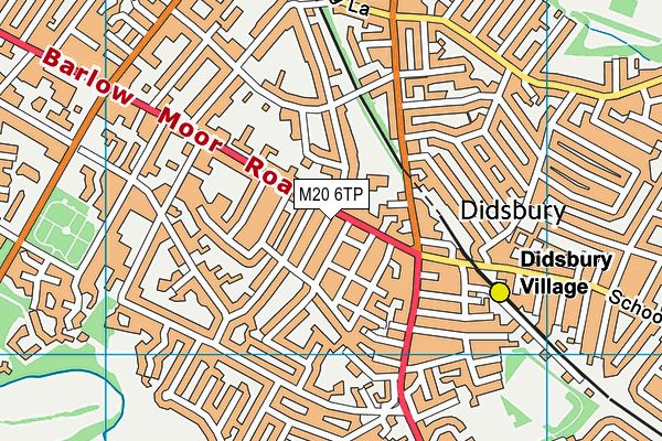 M20 6TP map - OS VectorMap District (Ordnance Survey)