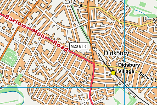 M20 6TR map - OS VectorMap District (Ordnance Survey)