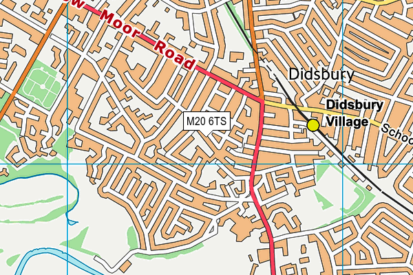 M20 6TS map - OS VectorMap District (Ordnance Survey)
