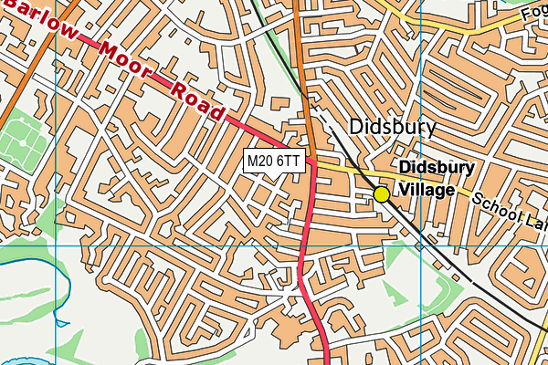 M20 6TT map - OS VectorMap District (Ordnance Survey)