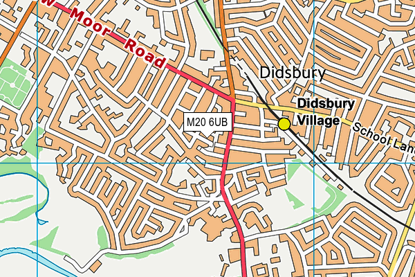 M20 6UB map - OS VectorMap District (Ordnance Survey)