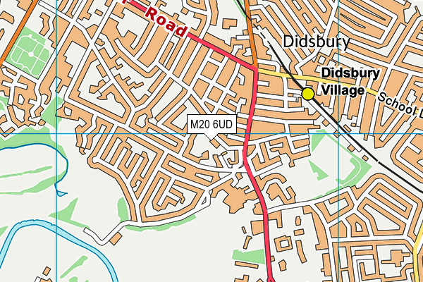 M20 6UD map - OS VectorMap District (Ordnance Survey)