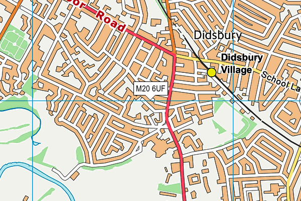 M20 6UF map - OS VectorMap District (Ordnance Survey)