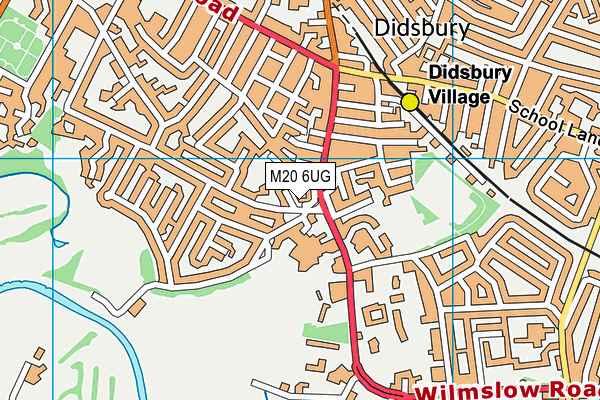 M20 6UG map - OS VectorMap District (Ordnance Survey)