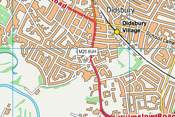 M20 6UH map - OS VectorMap District (Ordnance Survey)