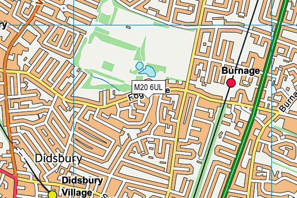 M20 6UL map - OS VectorMap District (Ordnance Survey)