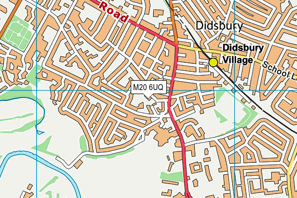 M20 6UQ map - OS VectorMap District (Ordnance Survey)