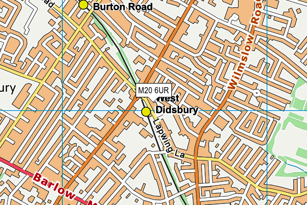 M20 6UR map - OS VectorMap District (Ordnance Survey)