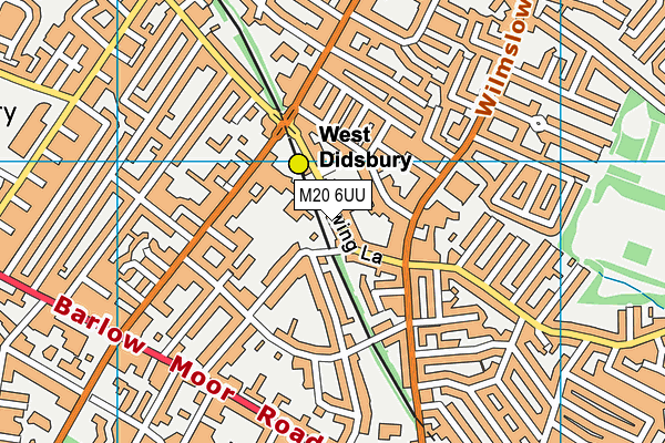 M20 6UU map - OS VectorMap District (Ordnance Survey)