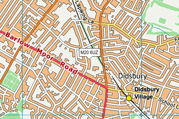 M20 6UZ map - OS VectorMap District (Ordnance Survey)