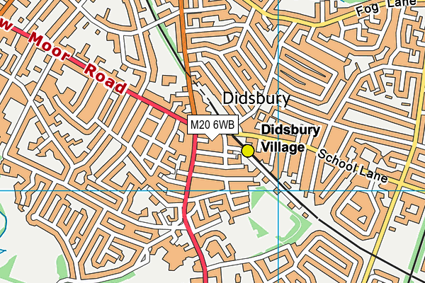 M20 6WB map - OS VectorMap District (Ordnance Survey)