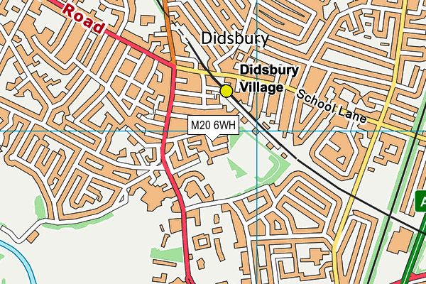 M20 6WH map - OS VectorMap District (Ordnance Survey)