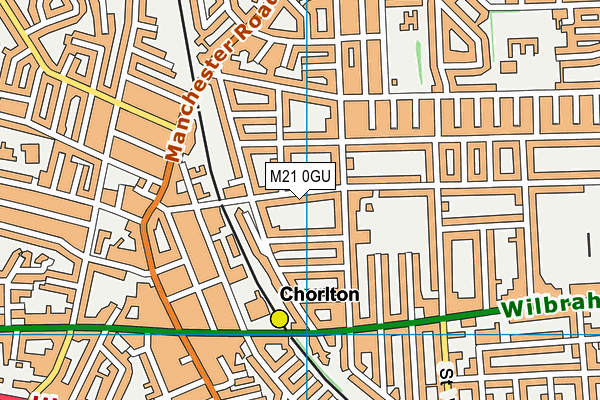 M21 0GU map - OS VectorMap District (Ordnance Survey)