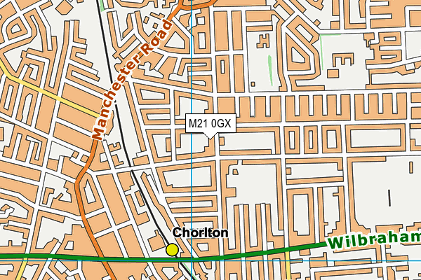 M21 0GX map - OS VectorMap District (Ordnance Survey)