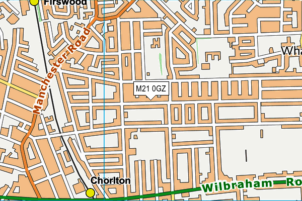 M21 0GZ map - OS VectorMap District (Ordnance Survey)