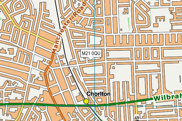 M21 0QU map - OS VectorMap District (Ordnance Survey)