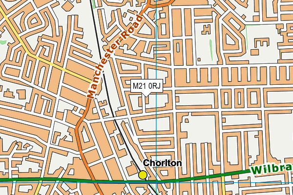 M21 0RJ map - OS VectorMap District (Ordnance Survey)