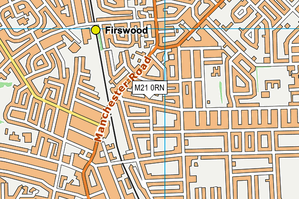 M21 0RN map - OS VectorMap District (Ordnance Survey)