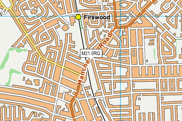 M21 0RQ map - OS VectorMap District (Ordnance Survey)