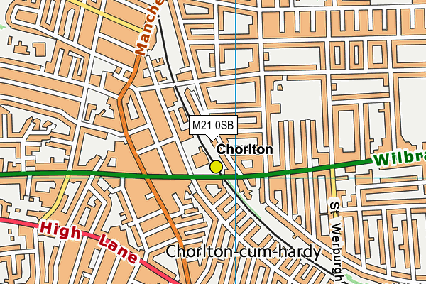 M21 0SB map - OS VectorMap District (Ordnance Survey)